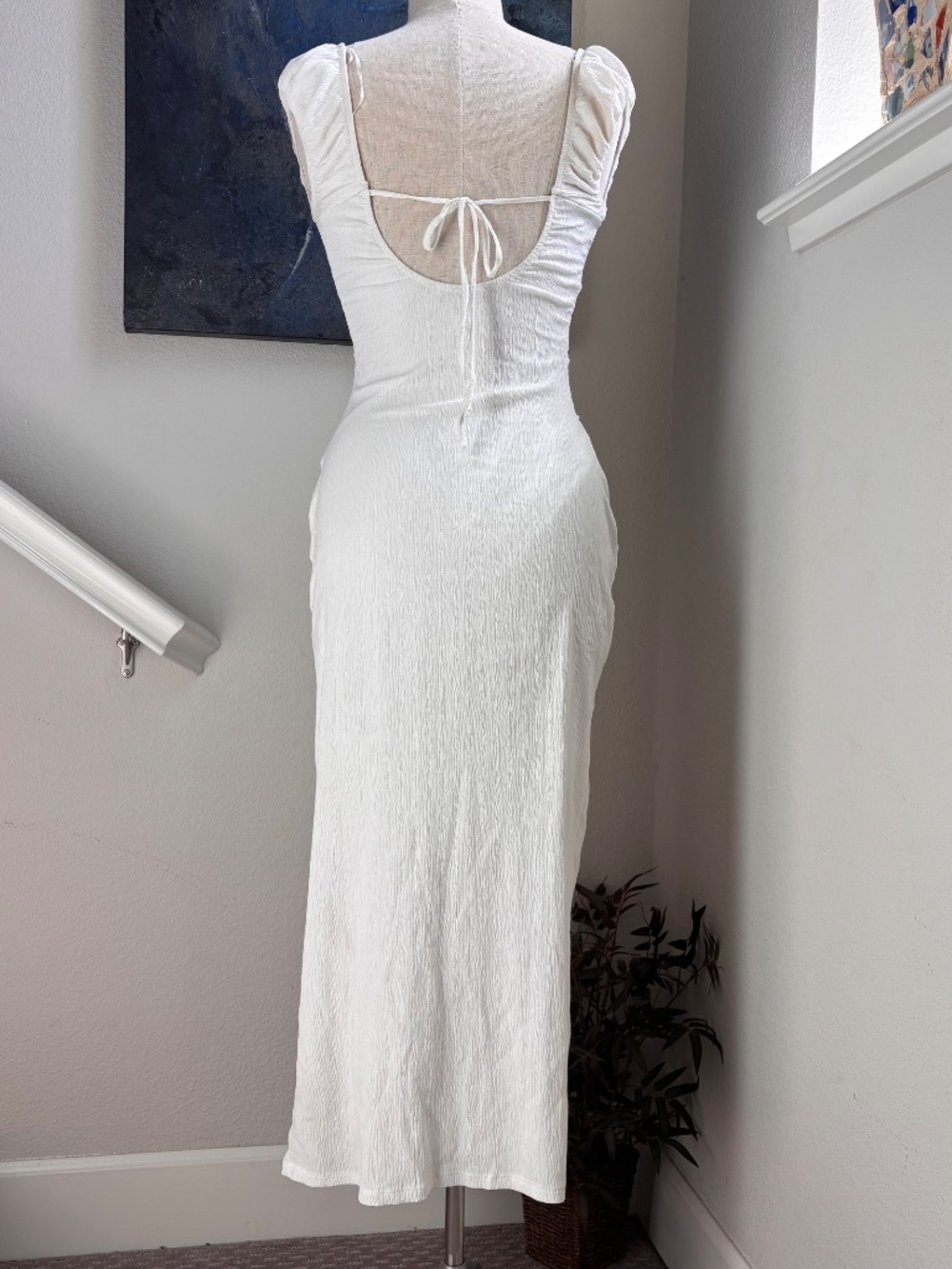 Bershka Women's Milkmaid Midi Dress in Ecru - Picture 3 of 13